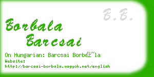 borbala barcsai business card